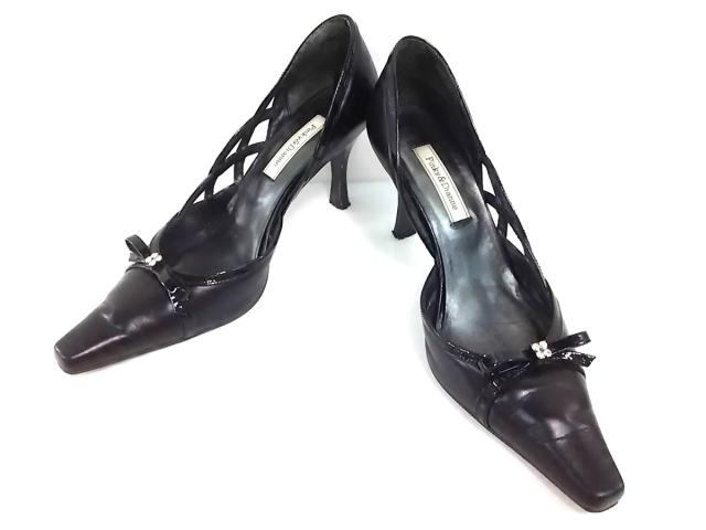 ピンキー ダイアン Pinky Dianne パンプス 36 レディース 黒 リボン ラインストーン レザー エナメル レザー 中古 の通販はau Wowma ワウマ 還元祭クーポン利用対象ショップ ブランディア Au Wowma 店 商品ロットナンバー