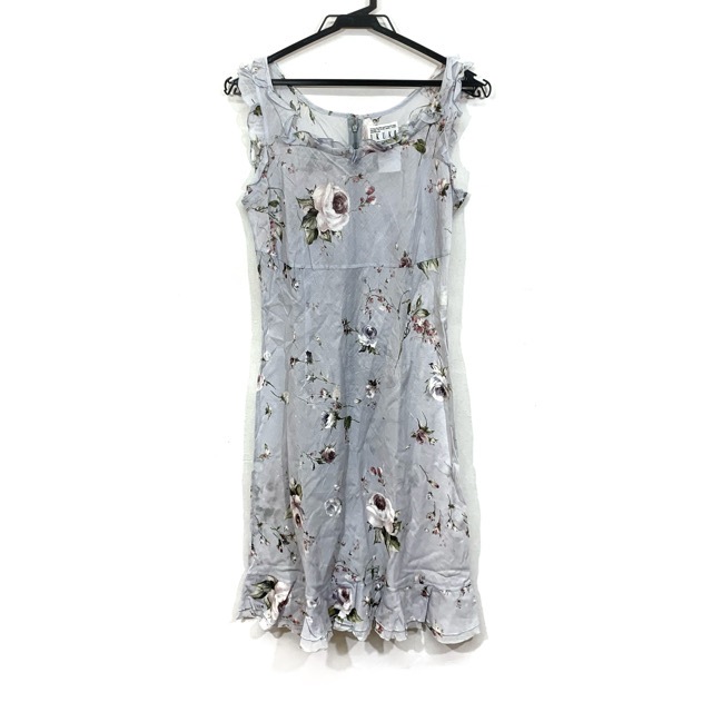 期間限定価格 イクコ Ikuko ワンピース サイズm レディース ライトグレー ピンク マルチ 花柄 シースルー 大流行中 Arnabmobility Com