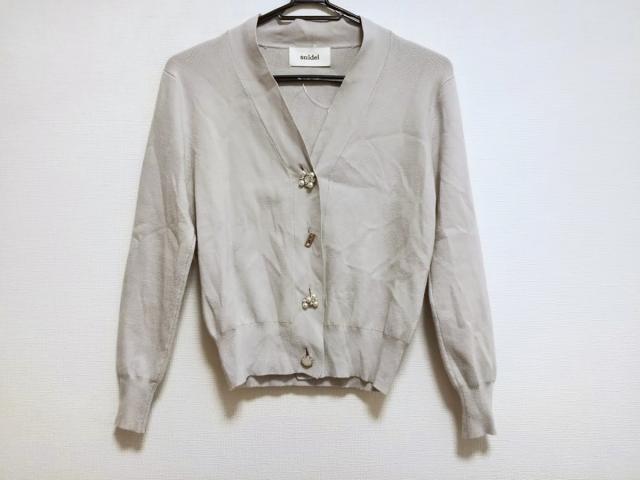 スナイデル Snidel カーディガン サイズf レディース ライトグレー ニット フェイクパール ビジュー 中古 の通販はau Pay マーケット ブランディア Au Pay マーケット店 商品ロットナンバー