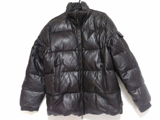 モンクレール Moncler ダウンジャケット サイズ1 S メンズ バジーレ ダークブラウン 冬物 レザー 0305