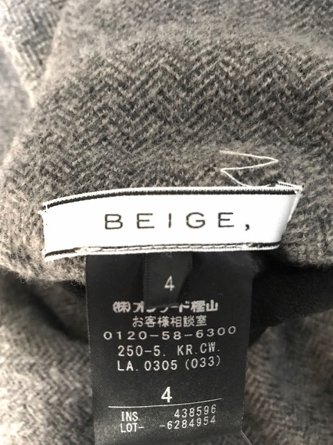 限定SALE ベイジ リバーシブル/ツイード/冬物20191114の通販はau PAY マーケット - ブランディア au PAY マーケット店|商品ロットナンバー:446743598 BEIGE コート サイズ4 XL レディース ダークグレー 新品人気