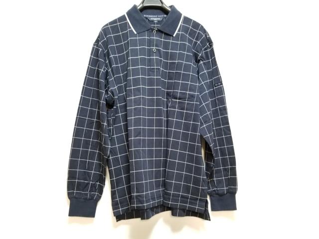 バーバリーゴルフ Burberrygolf 長袖ポロシャツ サイズm メンズ ネイビー 白 チェック柄 中古 1914の通販はau Wowma ワウマ Bigsale対象店舗 ブランディア Au Wowma 店 商品ロットナンバー