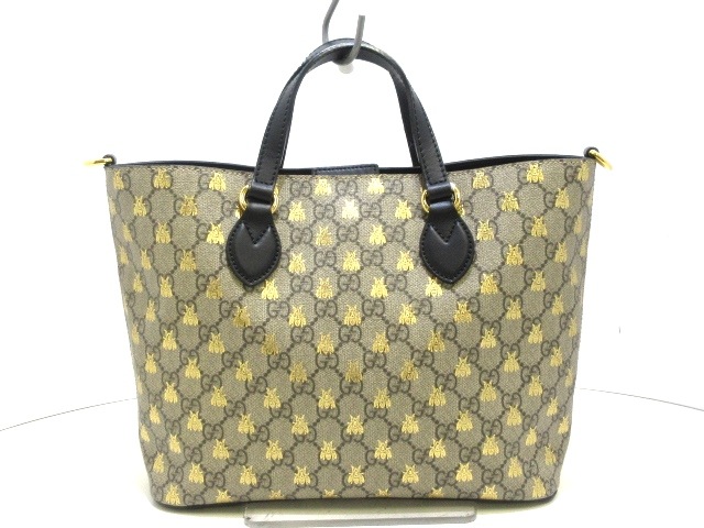 【超特価sale開催】 グッチ GUCCI ハンドバッグ レディース 美品 GGスプリーム ビー 473887 ベージュ×ダークブラウン×マルチ【】20191121, クラフトモンキー e286a2de