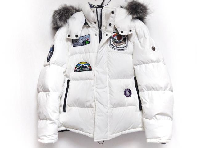 バーニヴァーノ Barnivarno ダウンジャケット サイズl メンズ 美品 白 マルチ 刺繍 冬物 0305