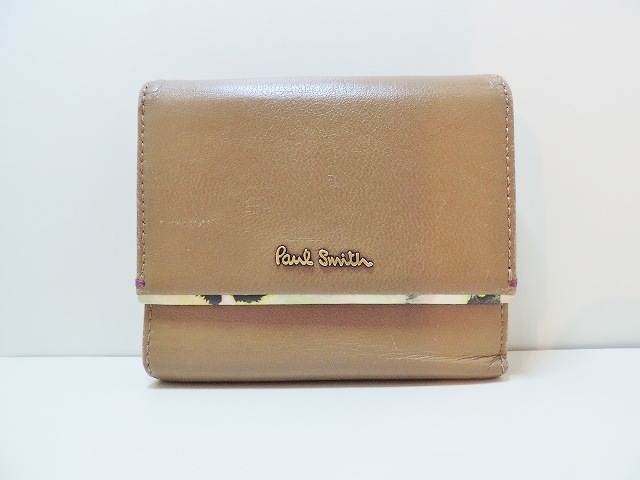 ポールスミス PaulSmith Wホック財布 レディース ライトブラウン レザー【】20200130 ポールスミス PaulSmith Wホック財布 レディース ライトブラウン レザー【】20200130