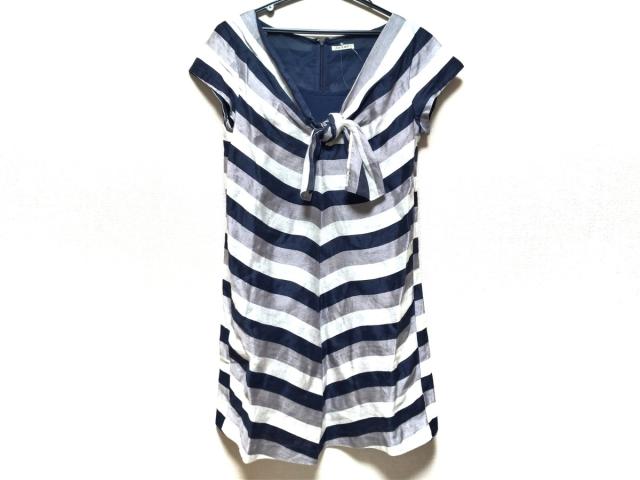 イクコ Ikuko ワンピース サイズ2 M レディース 美品 グレー アイボリー ダークネイビー ボーダー 中古 0115の通販はau Pay マーケット ブランディア Au Pay マーケット店 商品ロットナンバー