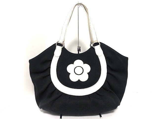 マリークワント Mary Quant トートバッグ レディース 黒 白 フラワー 花 キャンバス エナメル 合皮 中古 0719の通販はau Pay マーケット ブランディア Au Pay マーケット店 商品ロットナンバー