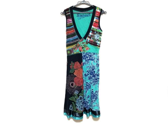 デシグアル Desigual ワンピース サイズm レディース 美品 ライトグリーン ネイビー マルチ 花柄 中古 0503の通販はau Pay マーケット ブランディア Au Pay マーケット店 商品ロットナンバー