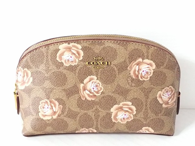 コーチ Coach ポーチ レディース 美品 ダークブラウン ベージュ 花柄 Pvc 塩化ビニール 中古 0530の通販はau Pay マーケット ブランディア Au Pay マーケット店 商品ロットナンバー