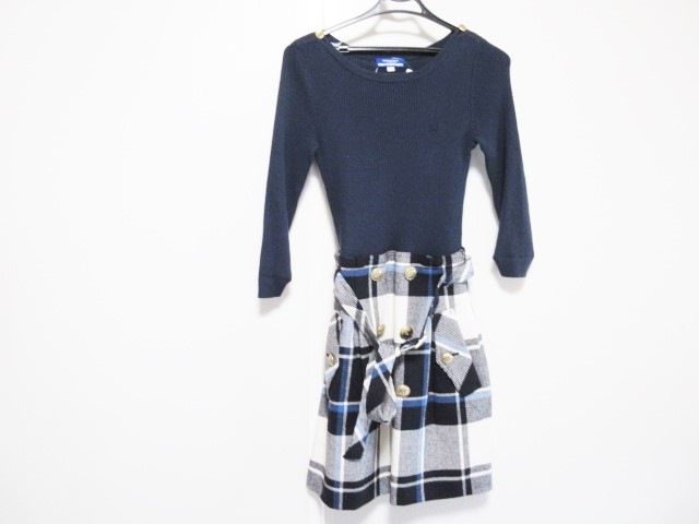 バーバリーブルーレーベル ワンピース サイズ36 S レディース ダークネイビー ブルー 白 ニット チェック柄 中古 0627の通販はau Pay マーケット ブランディア Au Pay マーケット店 商品ロットナンバー