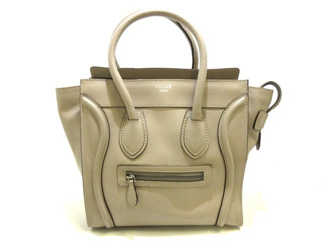 セリーヌ Celine トートバッグ レディース ラゲージマイクロショッパー グレージュ ドラムドカーフ 中古 0709の通販はau Pay マーケット ブランディア Au Pay マーケット店 商品ロットナンバー