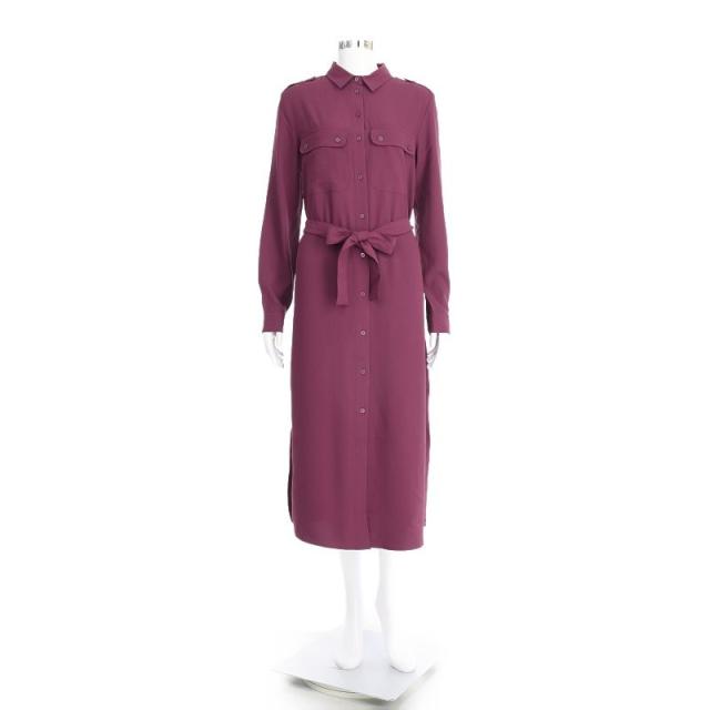 キナル別注 ネクスト Next サイズm レディース 新品同様 パープル系 シャツワンピース ポリエステル100 工場直送 Www Iacymperu Org