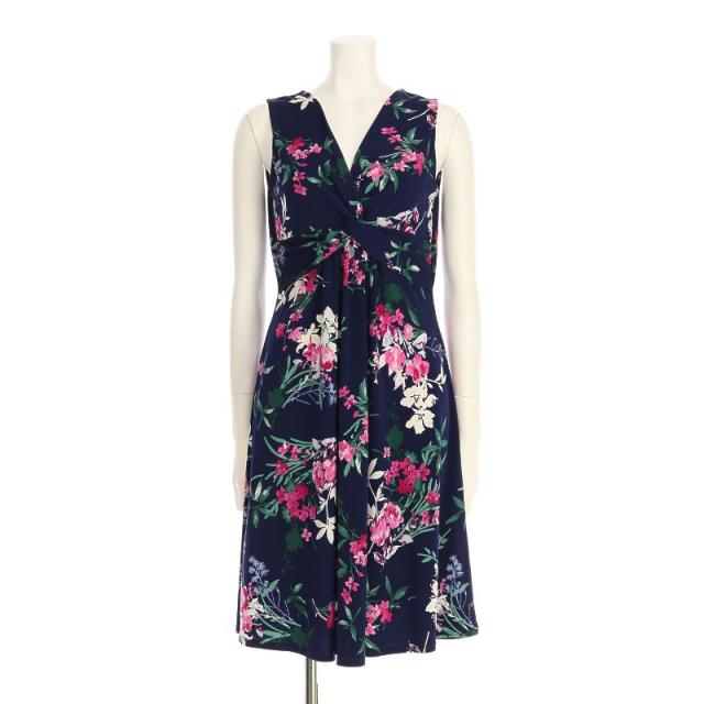 返品送料無料 パープルレイン Purple Rain ワンピース サイズs レディース 新品同様 ネイビー系 フレアワンピース ポリエステル100 プライスダウン30 Off Arnabmobility Com