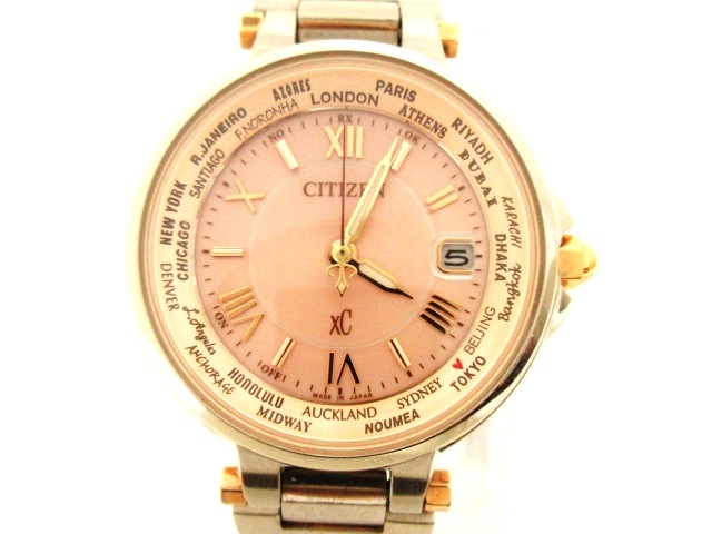 人気の シチズン CITIZEN 腕時計 美品 XC(クロスシー) H246-T018238 レディース 電波 ピンク【】20201209, ワイズオフィス 30ff3019