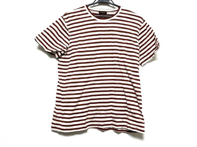 ポール スミス コレクション 半袖tシャツ サイズl メンズ 美品 ベージュ ダークブラウン クルーネック ボーダー 中古 ポール スミス コレクション 半袖tシャツ サイズl メンズ 美品 ベージュ ダークブラウン クルーネック ボーダー 中古