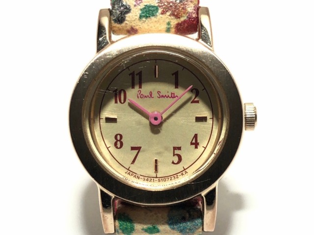 流行 ポールスミス Paulsmith 腕時計 5421 S ゴールド 中古 レディース