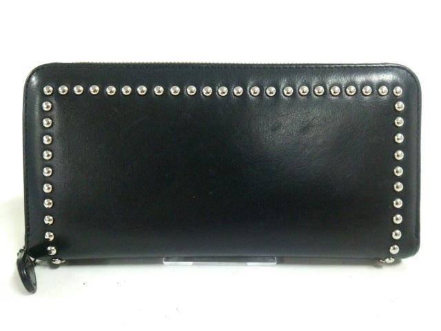 【完売】 ジェイ&エムデヴィッドソン J&MDavidson 長財布 レディース 美品 - 黒×シルバー スタッズ レザー【】20210131, モノギャラリー 92957407