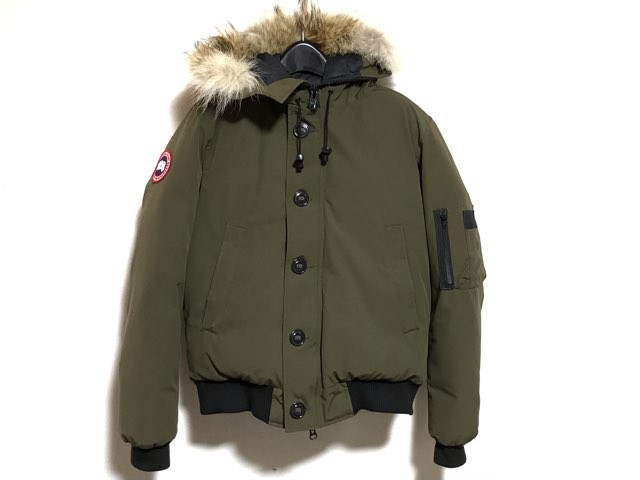 カナダグース Canada Goose ダウンジャケット サイズl メンズ 7958jm カーキ 長袖 ファー 冬 中古 2