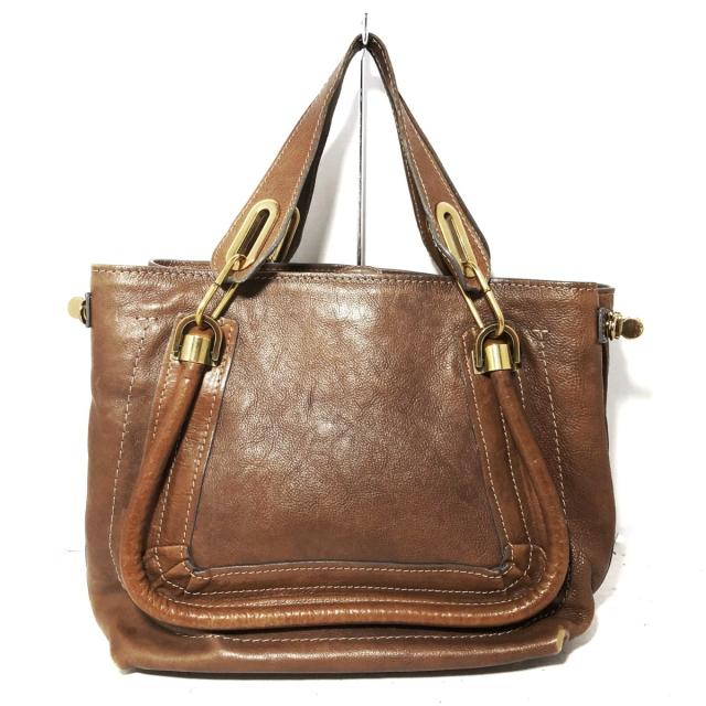 クロエ Chloe トートバッグ レディース パラティ ダークブラウン レザー 中古