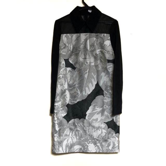 50 Off アディアム Adeam ワンピース サイズ4 Xl レディース 美品 黒 ライトグレー レギュラーカラー 七分袖 ひざ丈 中古 速達メール便送料無料 Testpremier Premierdrycleaners Com Au