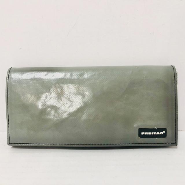 フライターグ Freitag 長財布 レディース グレー Pvc 塩化ビニール 中古