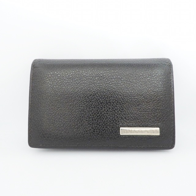 再再販 ブルガリ Bvlgari 名刺入れ レディース 美品 黒 レザー 人気ブランドを Olsonesq Com