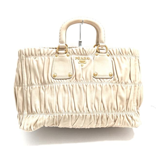 正規販売店 プラダ Prada レディース ギャザーバッグ Bn1924 ベージュ 革タグ レザー プライスダウン30 Off Startspeakingrussian Com