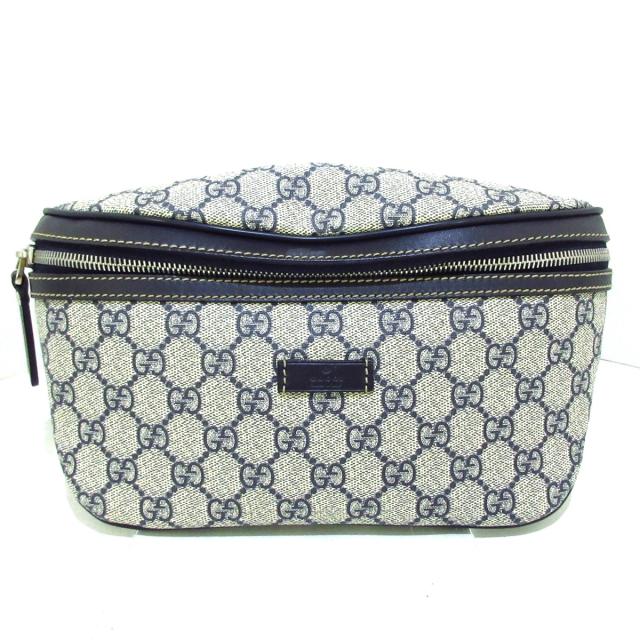 チャンピオン グッチ Gucci レディース Ggプラス Ggスプリーム 233269 アイボリー ダークネイビー Pvc 塩化ビニール レザー 20210423 手数料安い Www Bnooon Com