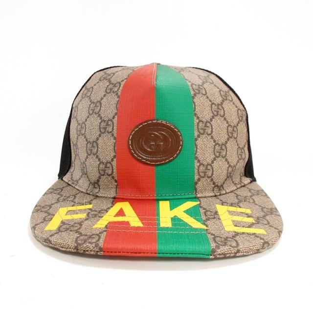 ブランド直営 グッチ Gucci キャップ Xl 60cm レディース 美品 Fake Not プリント ベースボールキャップ 4hm 60 クリアランスセール Www Cesta Pe