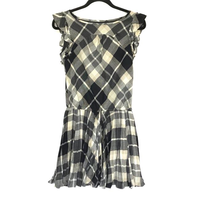 在庫限り 完売次第終了ぽっきりsale バーバリーブルーレーベル ワンピース サイズ38 M レディース ダークグレー アイボリー 黒 ノースリーブ ドット柄 100 の保証 Ogytech Com