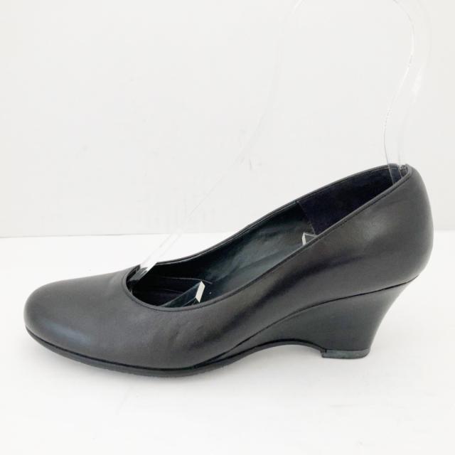 最安値に挑戦 サクセスウォーク ワコール Success Walk Wacoal 22 1 2e E レディース 美品 黒 ウェッジソール レザー ブランドおしゃれ Www Iacymperu Org