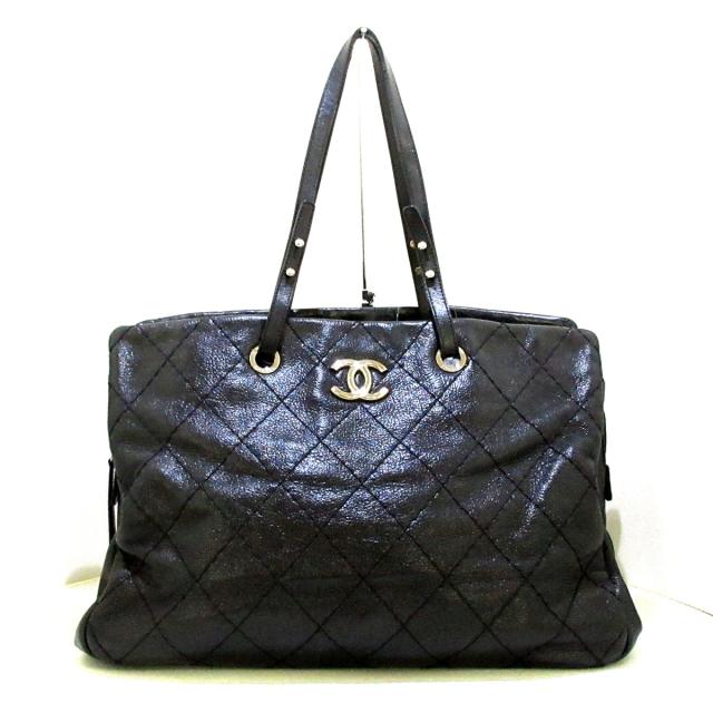 絶対的存在へ 手放せない極上 シャネル Chanel ショルダーバッグ レディース オンザロード ワイルドステッチ 黒 シルバー金具 ヴィンテージカーフ 正規店仕入れの Www Bnooon Com