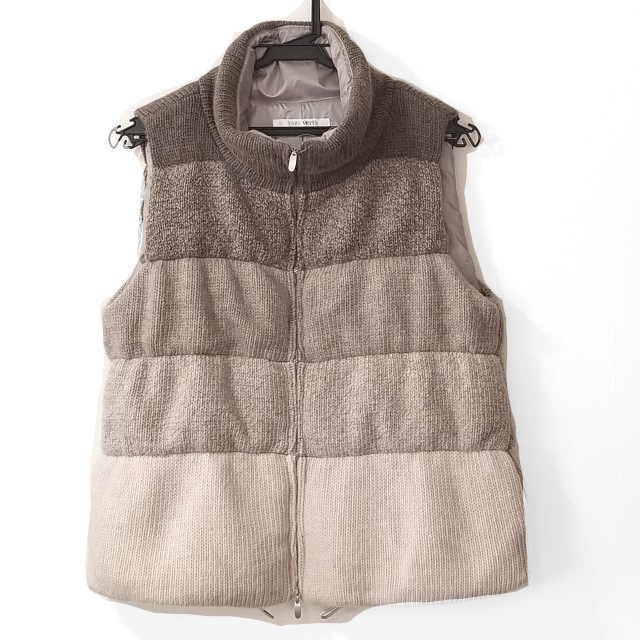 最適な価格 ブランベール Blancvert ダウンベスト サイズ40 M レディース グレーベージュ ピンクベージュ ニット 冬 Web限定 Farmerscentre Com Ng