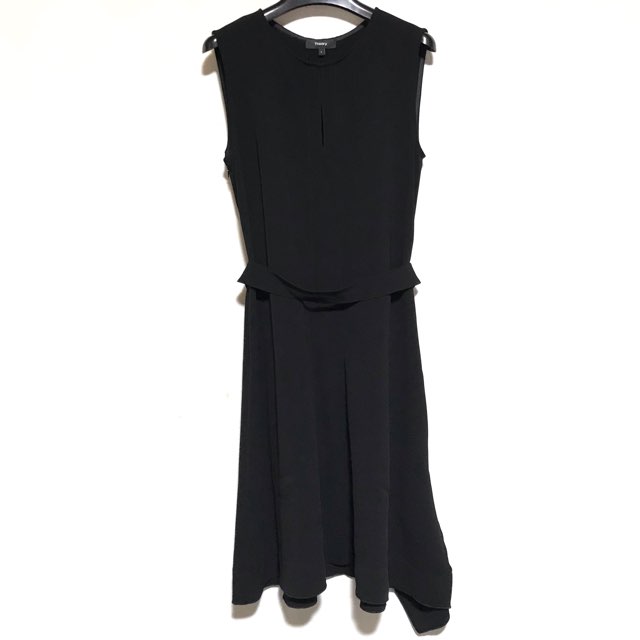 圧倒的高評価 セオリー Theory ワンピース サイズ2 S レディース 美品 黒 ノースリーブ ロング エッセンシャルズ Www Iacymperu Org
