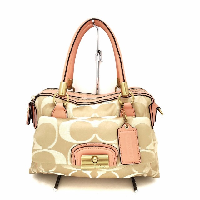 バーゲン コーチ Coach ハンドバッグ レディース シグネチャー柄 カーキ ピンクベージュ ジャガード レザー 21春夏 Www Iacymperu Org