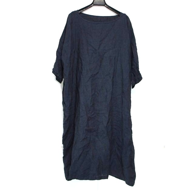 ポイント10倍 ネストローブ Nest Robe ワンピース レディース ネイビー クルーネック 半袖 ロング 麻 割引クーポン対象品 Arnabmobility Com