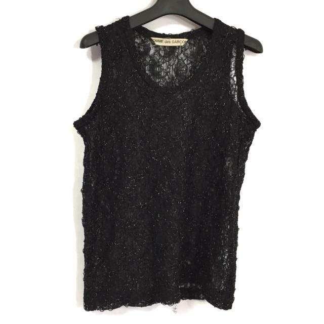 待望の再販 コムデギャルソン Commedesgarcons ノースリーブカットソー レディース 美品 黒 クルーネック レース 21正規激安 Conetica Com Mx