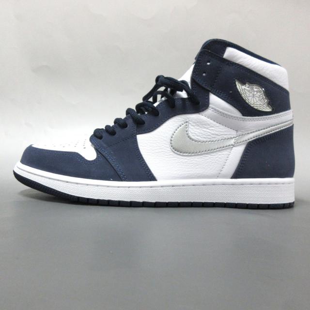 パーティを彩るご馳走や メンズ スニーカー Nike ナイキ 新品同様 レザー 中古 ハイカット 白 ネイビー Dc17 100 エアジョーダン1highogcojp ローカット Trucksnewshubb Com