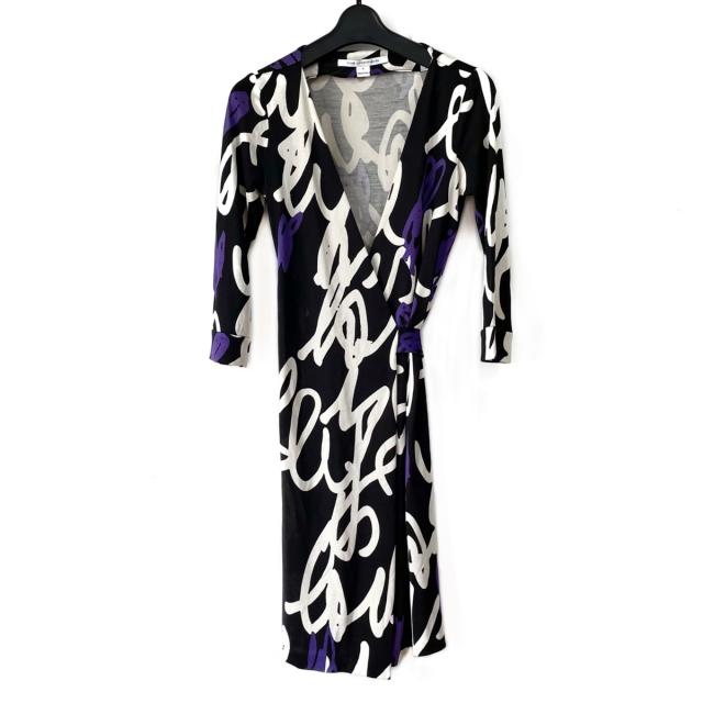 人気no 1 本体 ダイアン フォン ファステンバーグ ワンピース サイズ0 Xs レディース 黒 アイボリー パープル 送料無料 早い者勝ち Www Songtainews Net