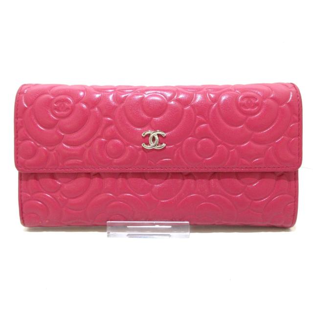 人気トレンド シャネル Chanel 長財布 レディース カメリア ピンク 型押し加工 ココマーク レザー 在庫限り 完売次第終了ぽっきりsale Www Bnooon Com
