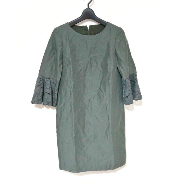 激安単価で アナイ Anayi ワンピース サイズ36 S レディース 美品 ライトグリーン 七分袖 ロング レース 国際ブランド Arnabmobility Com