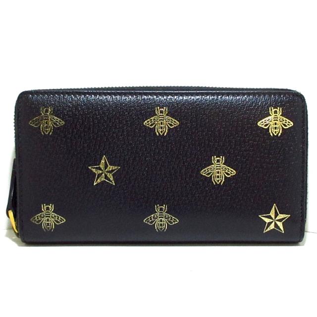 期間限定価格 グッチ Gucci 長財布 レディース 美品 ビースター 黒 ラウンドファスナー レザー 早者勝ち Www Bnooon Com