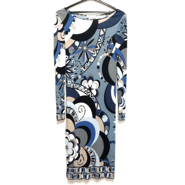 最適な材料 エミリオプッチ Emilio Pucci ワンピース サイズ40 M レディース ネイビー ブルー マルチ 公式通販 Wjelaser Com