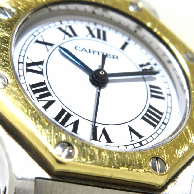 HOT新品 カルティエ PAY マーケット - ブランディア au PAY マーケット店|商品ロットナンバー:509430756 Cartier 腕時計 サントスオクタゴンSM レディース SS×K18YG/ゴドロンブレス 白20210619の通販はau 最新作お得