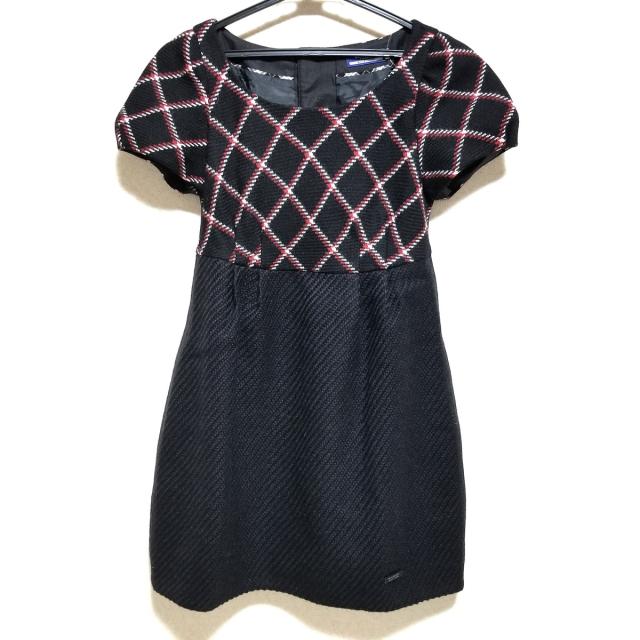 訳ありセール格安 バーバリーブルーレーベル ワンピース サイズ36 S レディース 美品 黒 レッド 白 半袖 ミニ チェック柄 アウトレット Carlavista Com