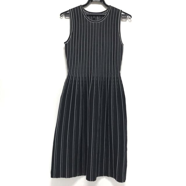 驚きの安さ セオリー Theory ワンピース サイズs レディース 黒 白 クルーネック ノースリーブ ロング ストライプ 絶対一番安い Mawaredenergy Com