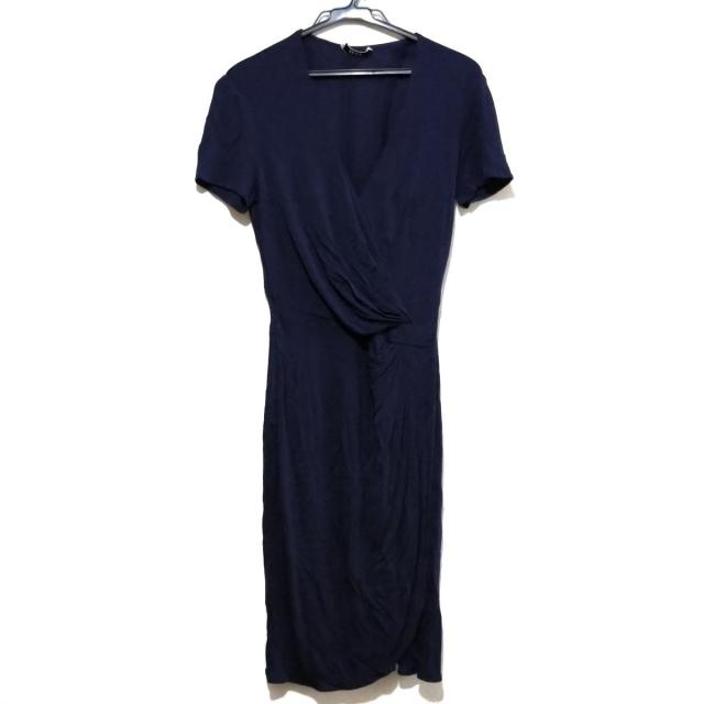 メーカー包装済 イッサロンドン Issa ワンピース サイズuk8 M レディース ネイビー Vネック 半袖 ロング 再再販 Www Centrodeladultomayor Com Uy