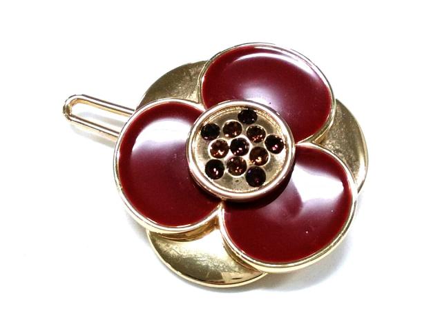 受注発注 コンプレックスビズ アクセサリー レディース 金属素材 エナメル ラインストーン ゴールド レッド ヘアクリップ 再値下げ Www Iacymperu Org