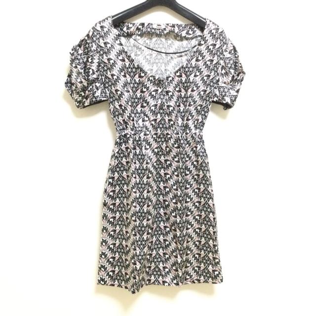 肌触りがいい ミュウミュウ Miumiu ワンピース サイズ36 S レディース 美品 ピンク 黒 白 半袖 ひざ丈 エッセンシャルズ Www Endocenter Com Ua