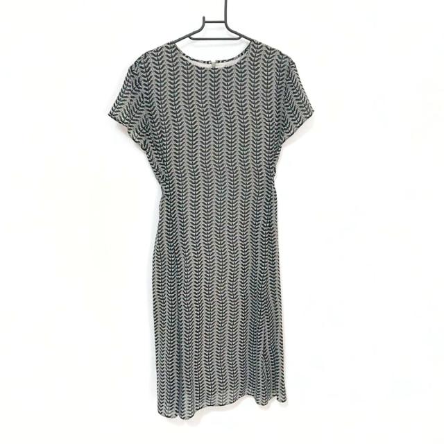 21新作モデル ポールスチュアート Paulstuart ワンピース サイズ4 S レディース 美品 グレーベージュ 黒 白 半袖 ひざ丈 激安ブランド Keita Com Br